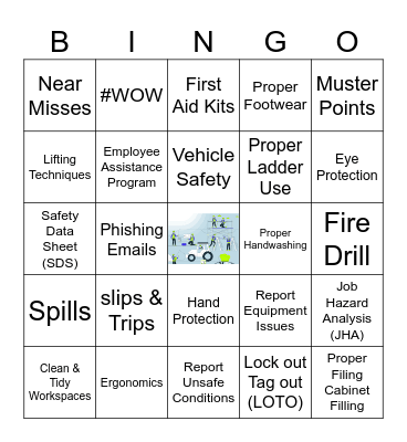 Health & Safety Week 2025 Bingo Card