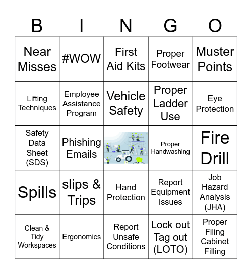 Health & Safety Week 2025 Bingo Card