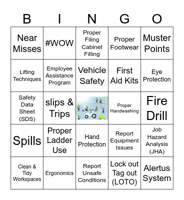 Health & Safety Week 2025 Bingo Card