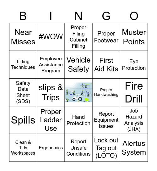 Health & Safety Week 2025 Bingo Card