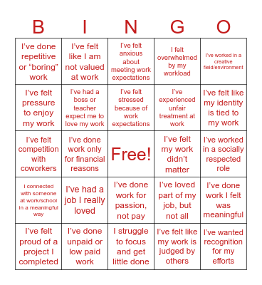 DWYL Bingo Card