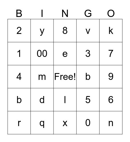 Winter Wonderland Bingo Card