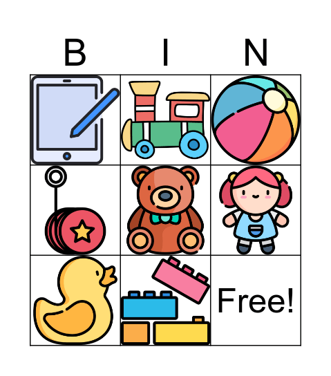 Toys Bingo! Bingo Card