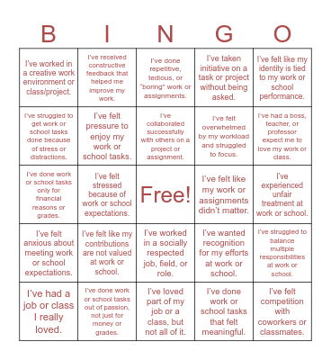 DWYL Bingo Card