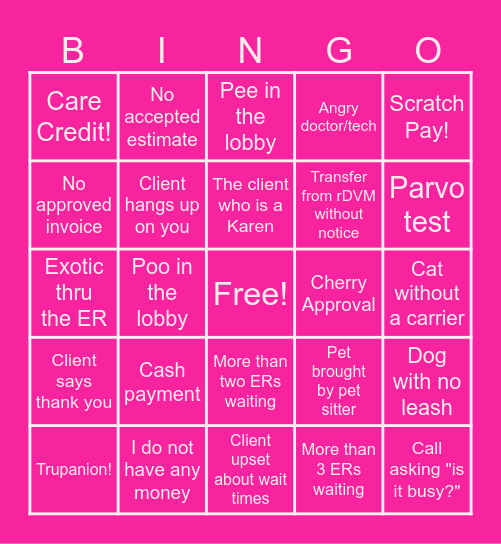 CSR Bingo Card