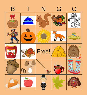 Fall is Upon Us! Bingo Card