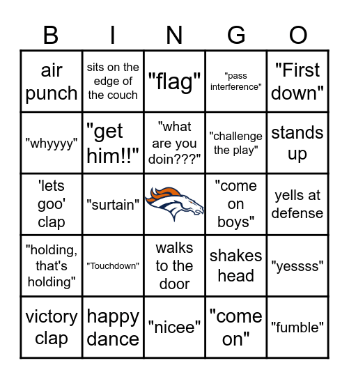 NFL BINGO Card