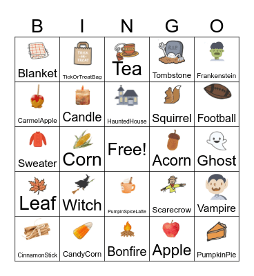 CXDP Fall Bingo Card