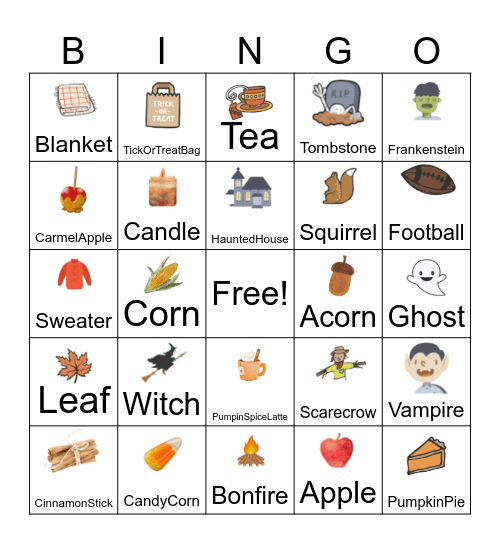 CXDP Fall Bingo Card
