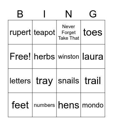 Music Bingo - Round One! Bingo Card