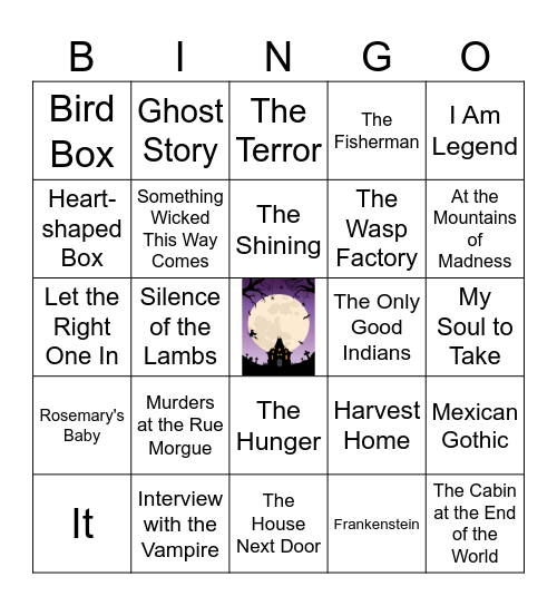 Popular Horror Titles Bingo Card