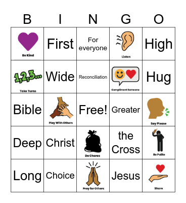 God's Love Bingo Card