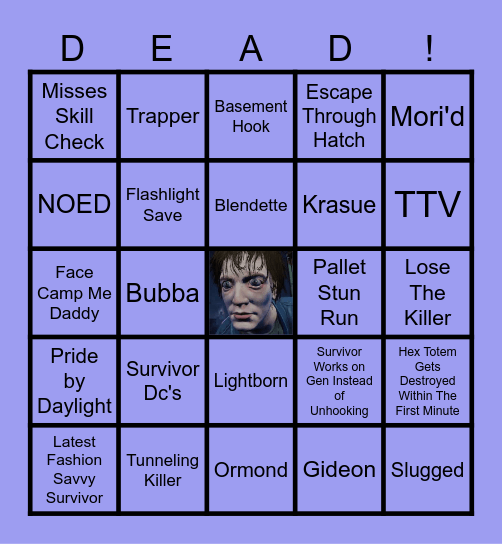 Dead By Daylight BINGO Card