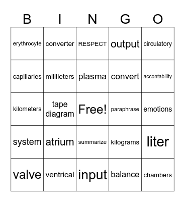 Friday BINGO! Bingo Card