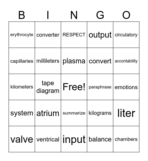 Friday BINGO! Bingo Card