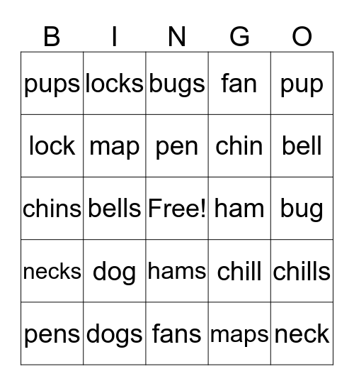 1.6 Bingo Card