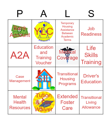 Transitional Living Services Bingo Card