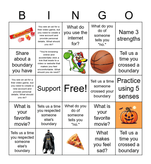 Jerry's Bingo Card Bingo Card
