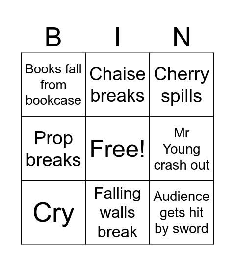 TPTGW BINGO Card