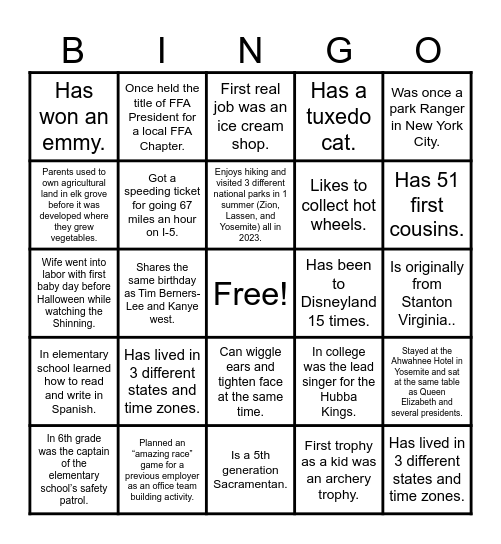 Bingo Card