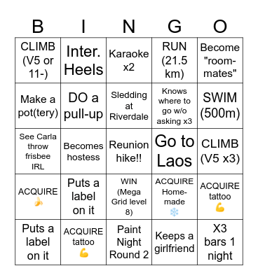NO CONTEXT FALL/WINTER 2K25/26 Bingo Card