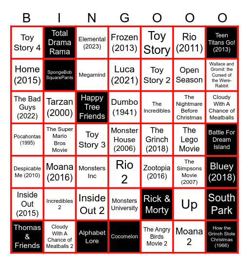 1 Second of Every from 49 Random Moment Tristan Lanier Bingo Card