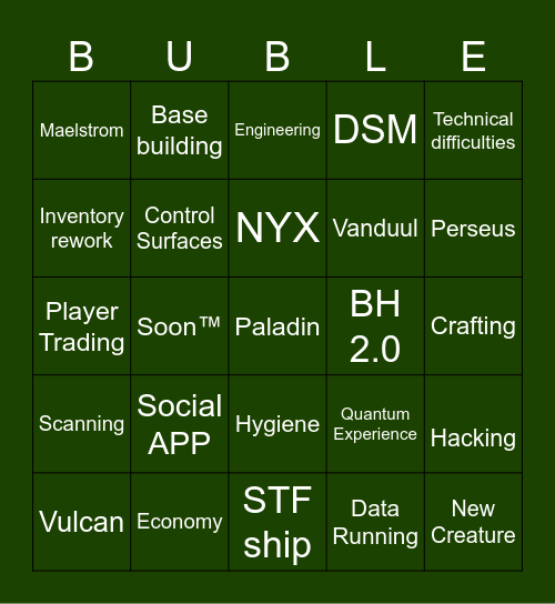 Cticon Bingo Card