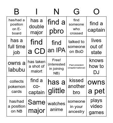 Fall 2025 Conference Bingo Card