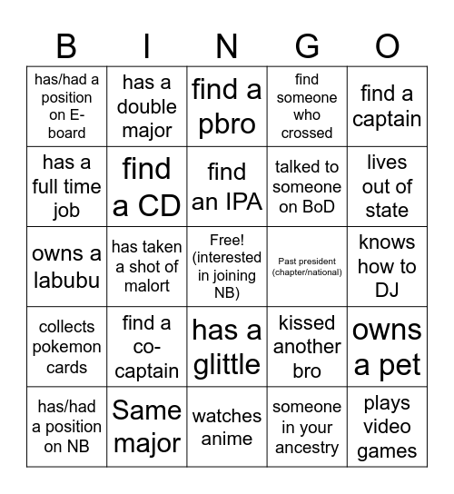 Fall 2025 Conference Bingo Card