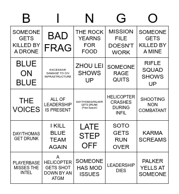 4RB BINGO Card