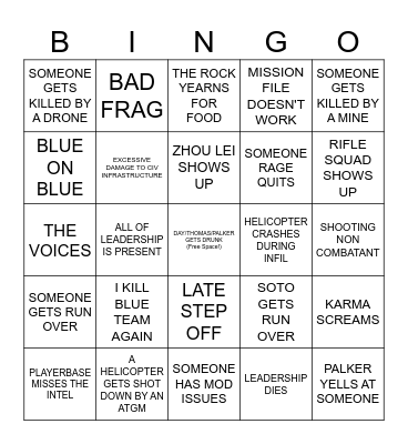 4RB BINGO Card