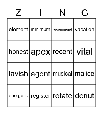 Unit 2.1 5th Grade Bingo Card