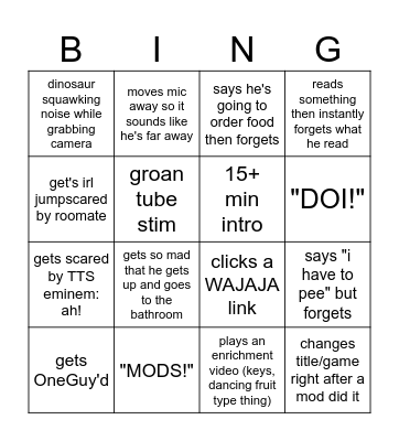 MASAYOSHI Bingo Card