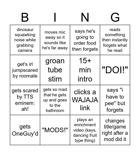 MASAYOSHI Bingo Card