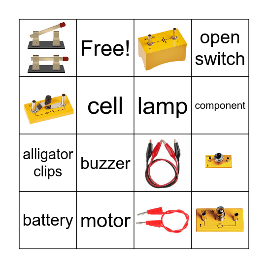 Electricity BINGO Card