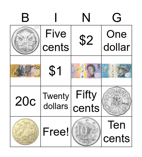 Money bingo Card