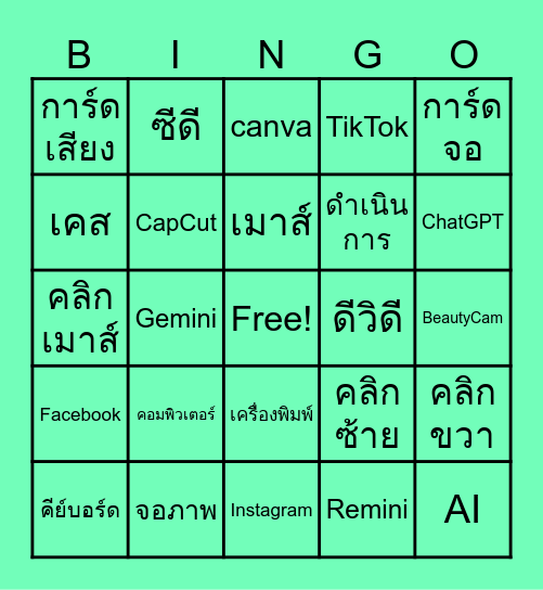 Bingo อัลกอริทึม-ผังงาน Bingo Card