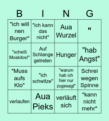 7 vs wild Bingo Card