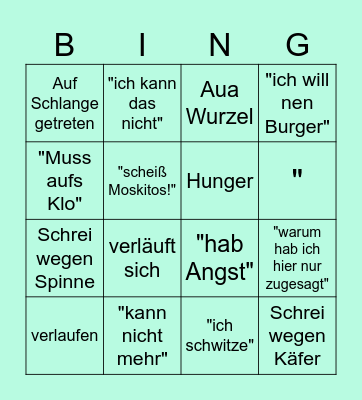 7 vs wild Bingo Card