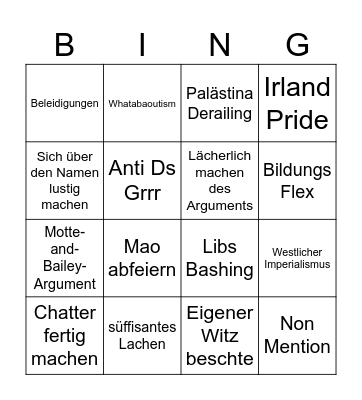 Rote Sonne Bingo Card