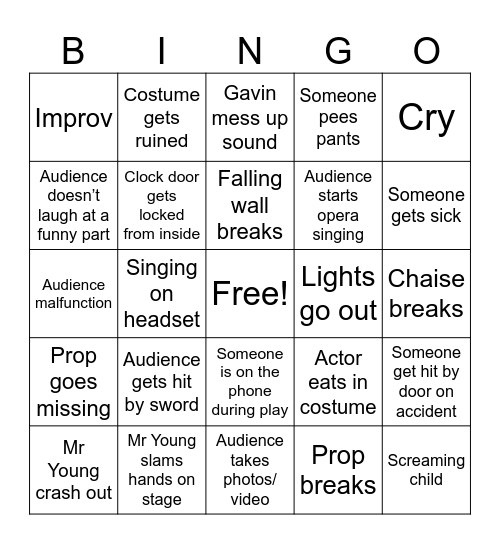 TPTGW Version 2 Bingo Card