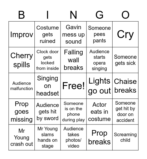 TPTGW Version 2 updated Bingo Card