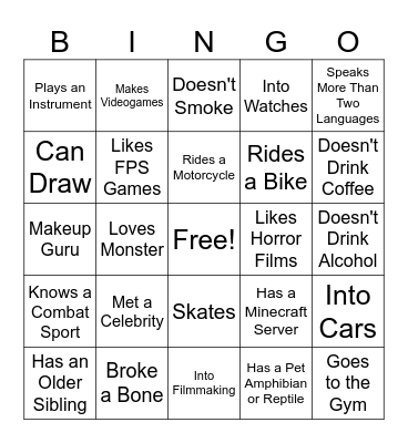 Grads 2025 Bingo Card