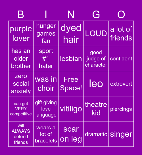 ZARA Bingo Card