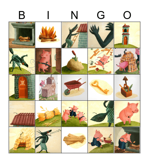 bingo des 3 petits cochons Bingo Card