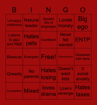 Jades Bingo Card