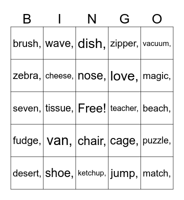 Bingo Card