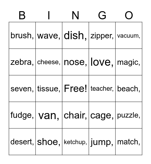 Bingo Card