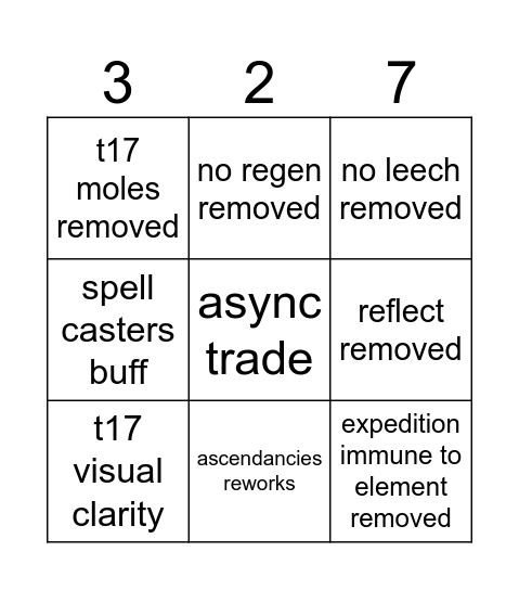 3.27 Bingo Card