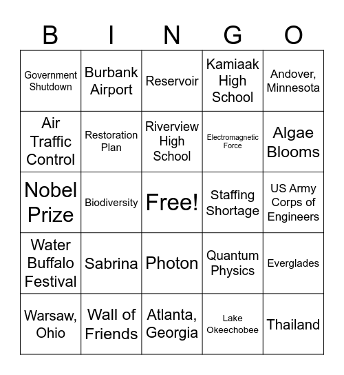 CNN 10 10/8/25 Bingo Card